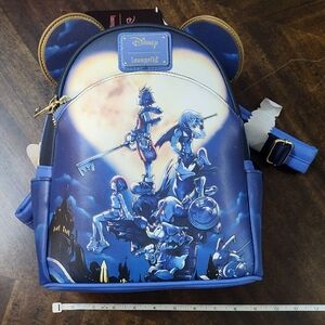 Loungefly Blue Kingdom Hearts Moonlit Mini Backpack